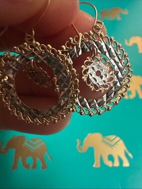 Gold-Silver Tone Drop Earrings - Women Jewelry